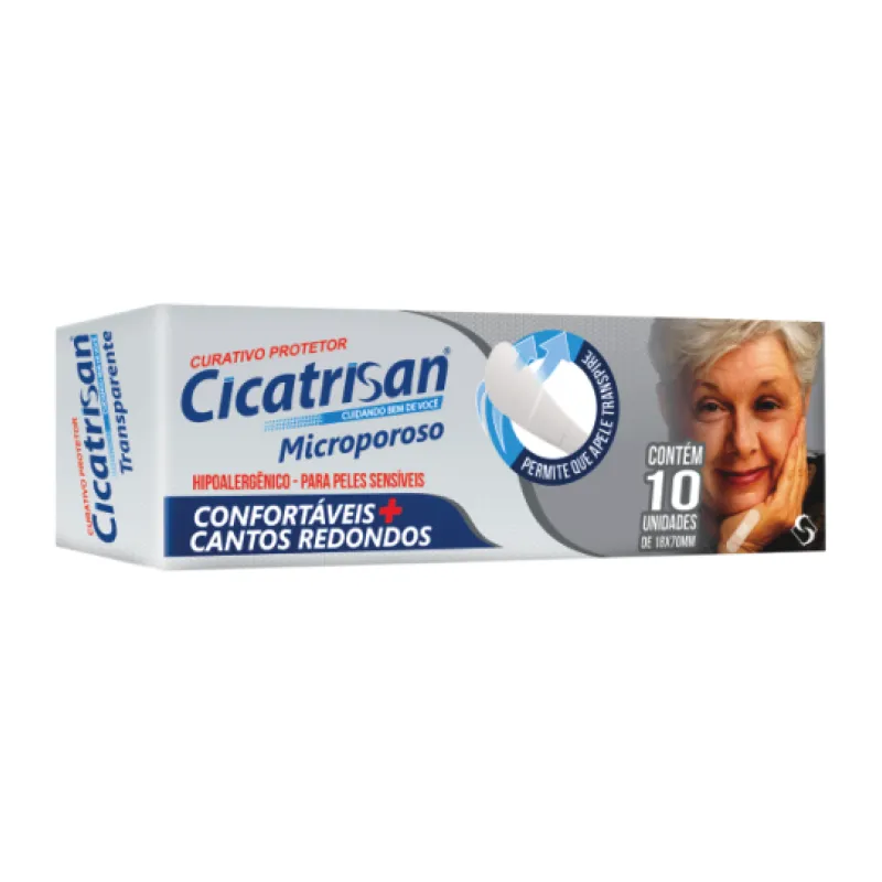 Curita Microporosa Cicatrisan Sanfarma - Cont. 10 Unidades