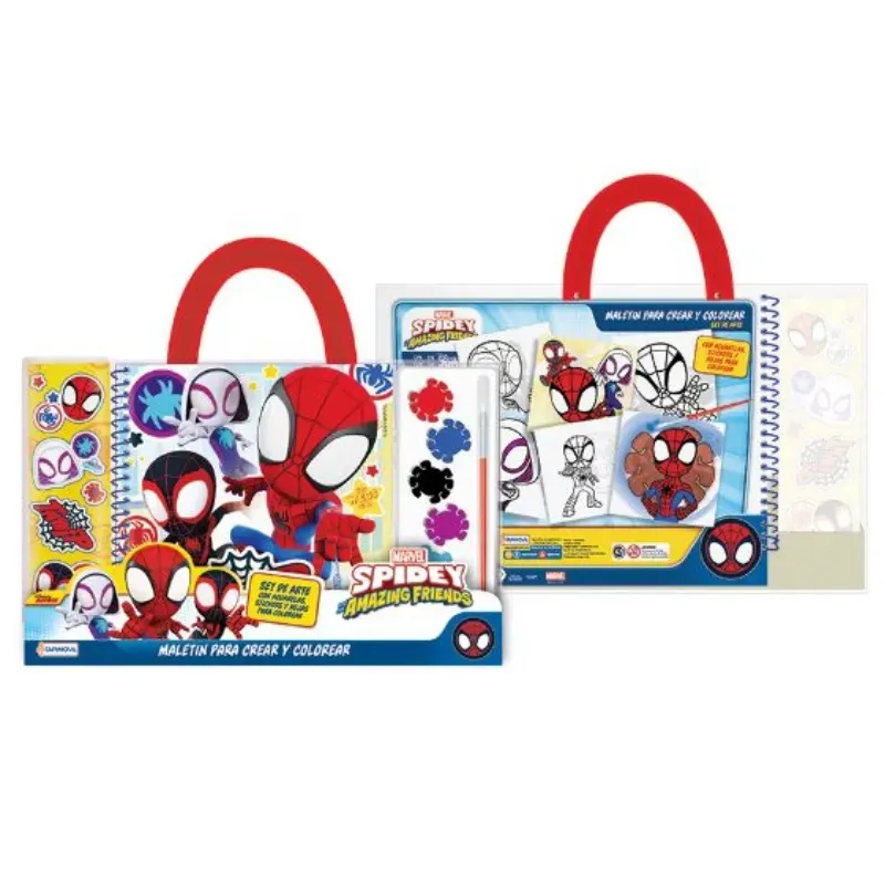 maletin spidey + hojas y stickers mooving