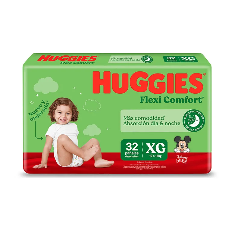 Huggies Flexi Comfort  XG - Contiene 32 unidades