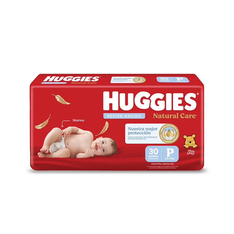 Huggies Supreme Natural Care  P - Contiene 30 unidades