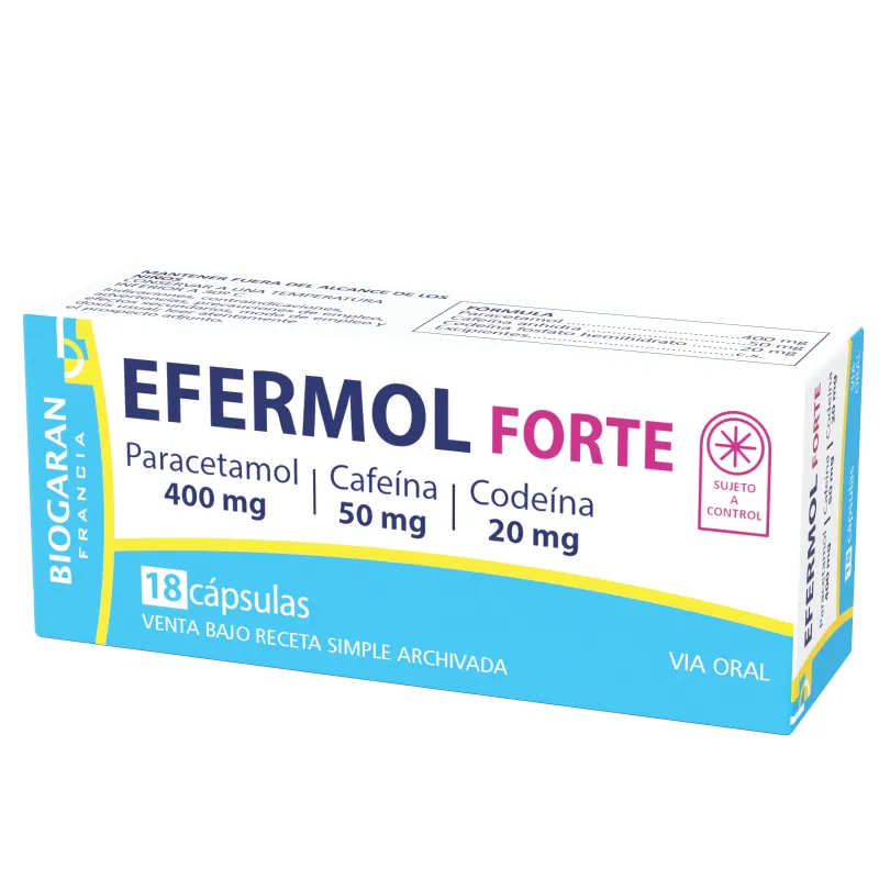 Efermol Forte Paracetamol 400 mg - Cont. 18 Capsulas