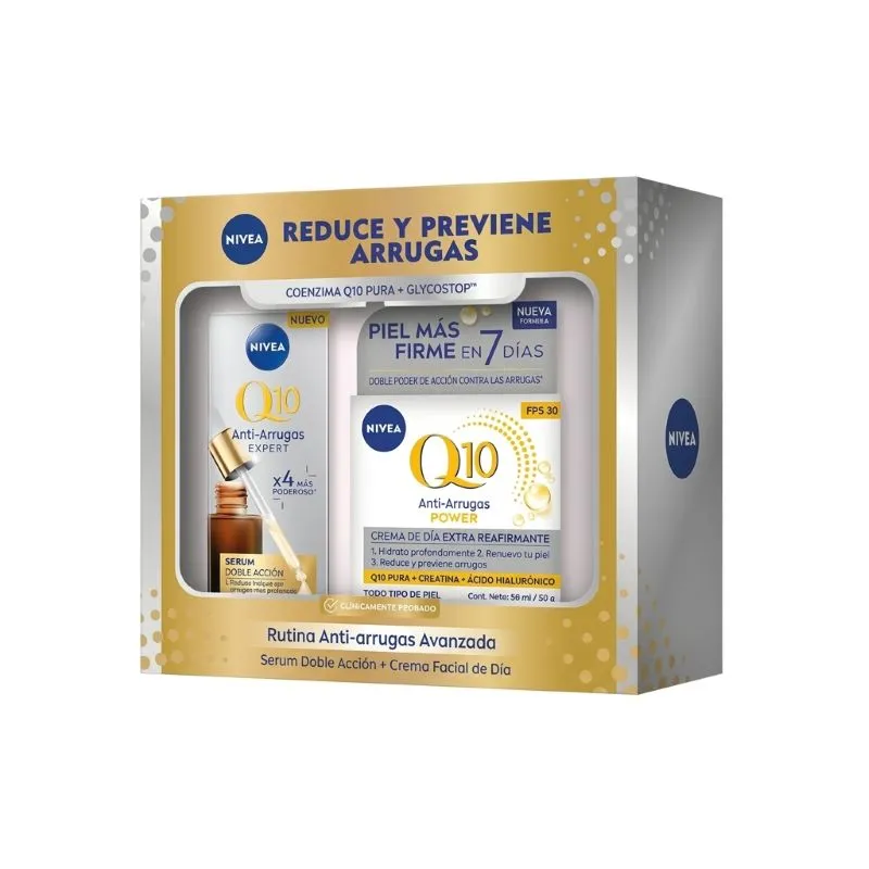 pack face care q10 serum + crema de día nivea