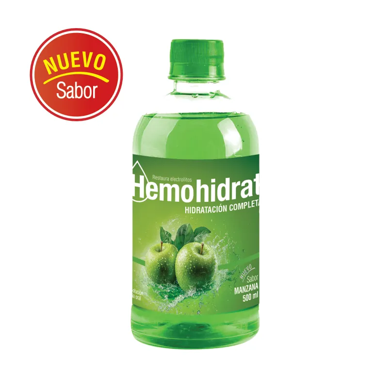 Hemohidrat Solución Rehidratante Manzana  - 500 mL.