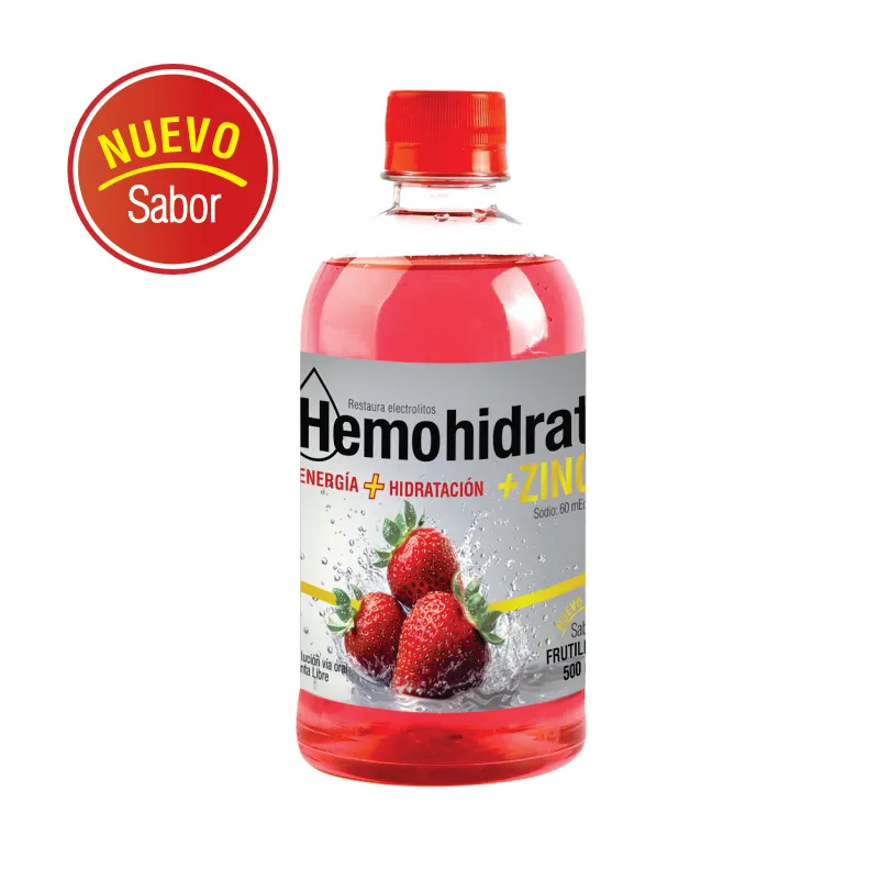 Hemohidrat más Zinc Sabor Frutilla - 500 mL