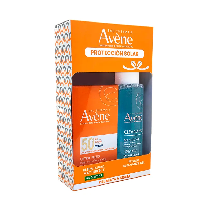 Kit Vacaciones Solar Ultra Fluido Perfect + Cleanance Gel 100 ml Avene