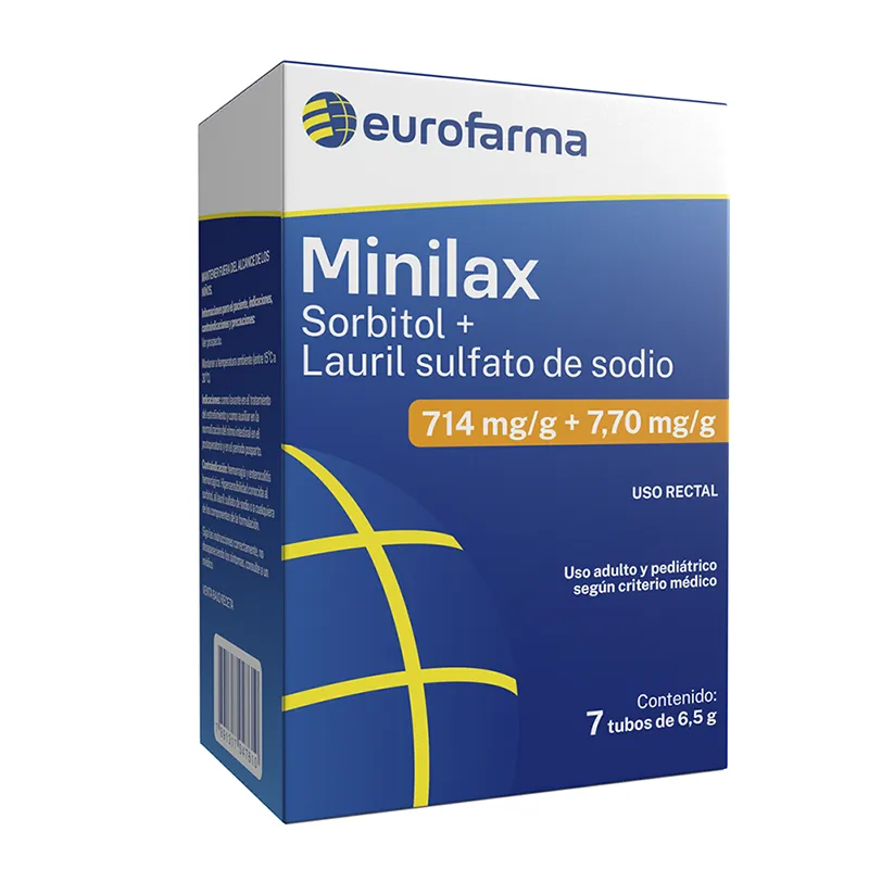 Minilax Sorbitol + Lauril Sulfato de Sodio - Cont. 7 Unidades