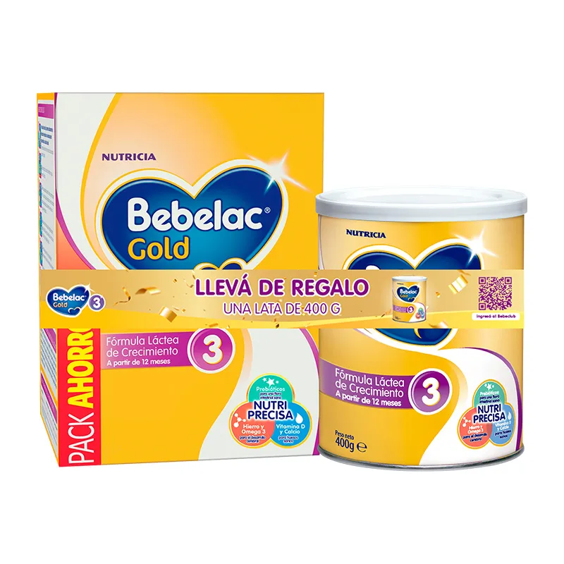Bebelac Gold 3 Duopack 1200 gr + 400 gr