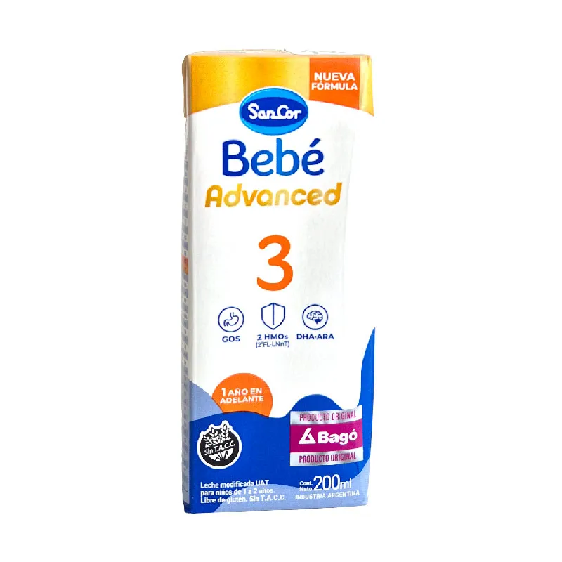 Sancor Bebé Advanced 3 Líquido - Tetra pak de 200 ml
