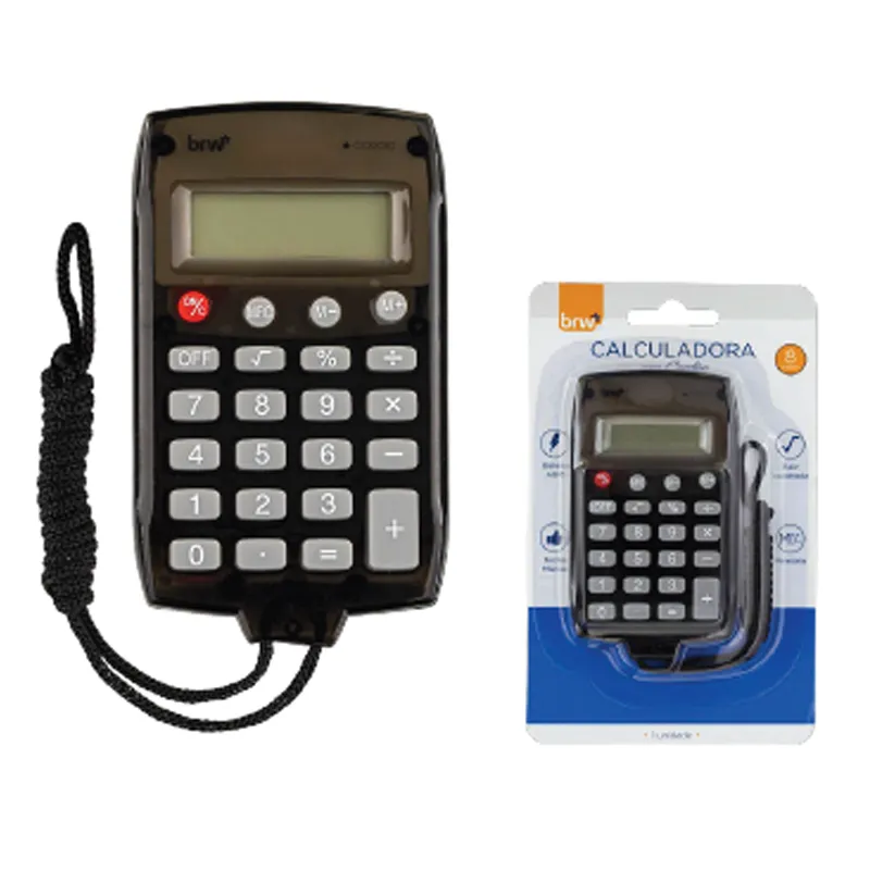 Calculadora Pequeña Negro BRM - 1 Unidad