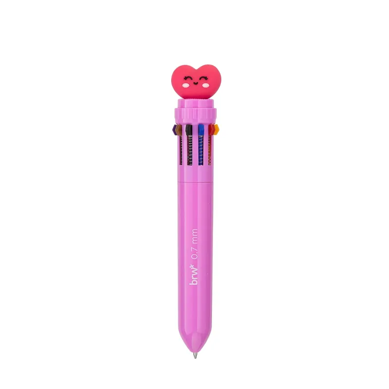 bolígrafo multicolor de corazón brw - 1 unidad