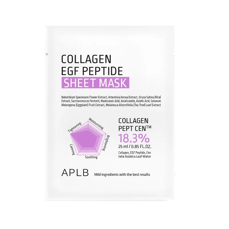 mascarilla facial colágeno y péptidos aplb - cont. 1 unidad