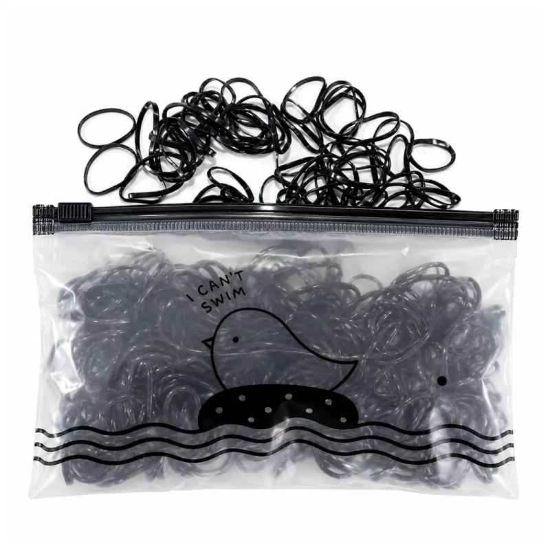 set de gomitas negras para cabello a&m