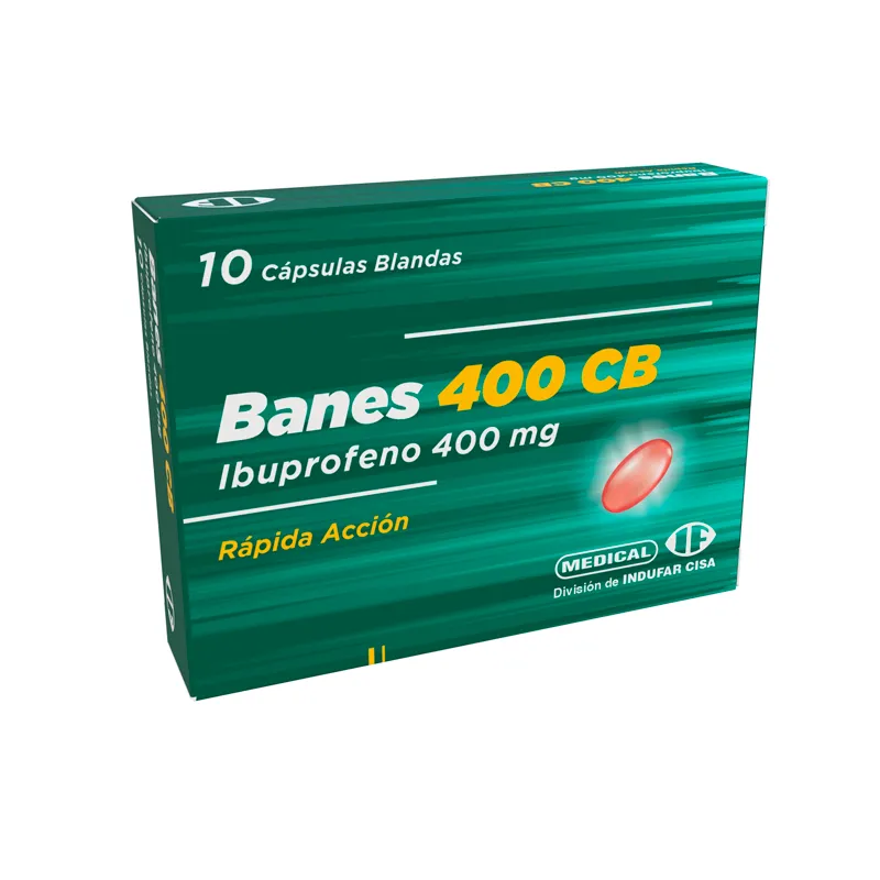 Banes 400 CB Ibuprofeno 400 mg - 10 Comprimidos de Cápsulas Blandas