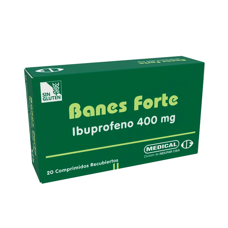 Banes Forte Ibuprofeno 400 mg - Caja con 20 comprimidos recubiertos