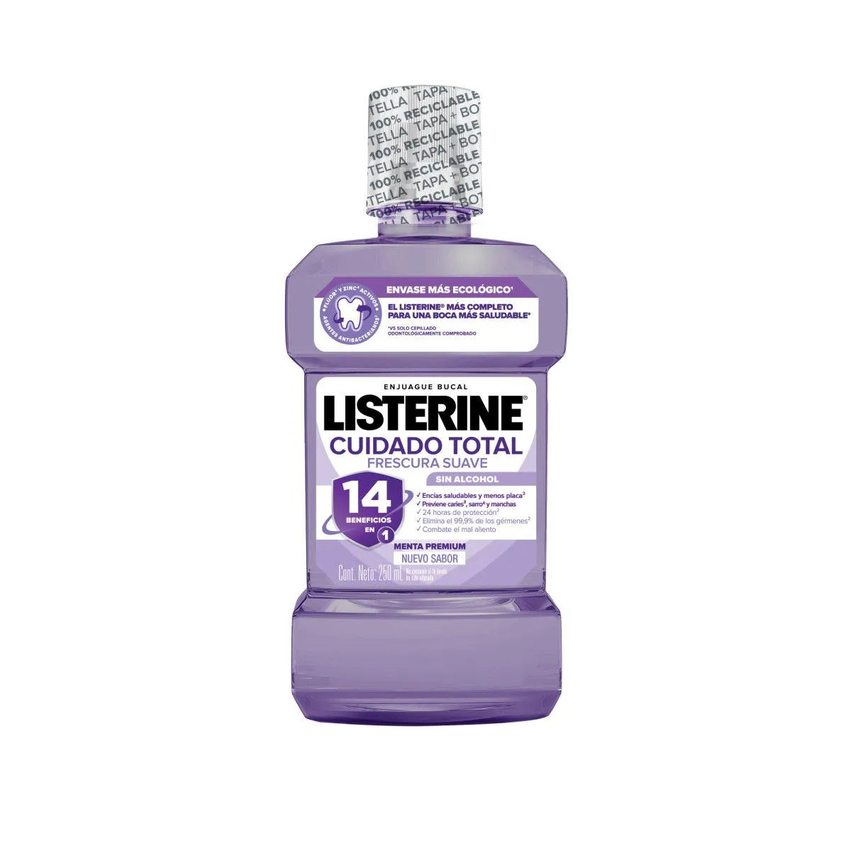 Enjuague Bucal Cuidado Total Zero Listerine - Cont.250 mL