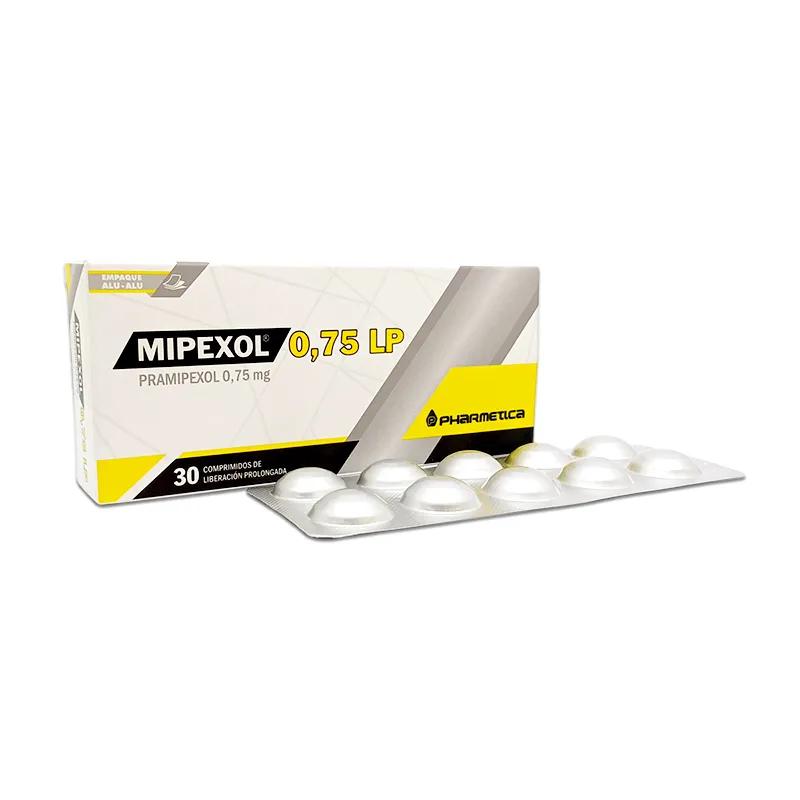 Mipexol 0,75 LP Pramipexol 0,75 mg - Cont. 30 Comprimidos de Liberacion Prolongada