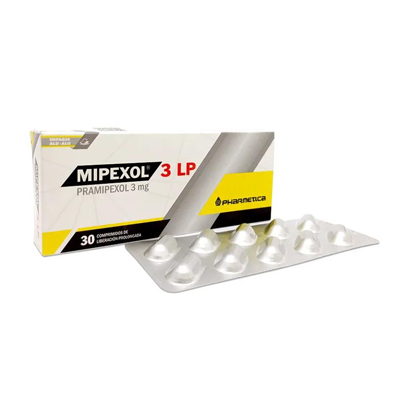 Mipexol 3 LP Pramipexol 3 mg - Cont. 30 Comprimidos de Liberacion Prolongada